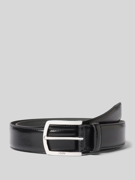BOSS Ledergürtel mit Logo-Schliesse Black 1