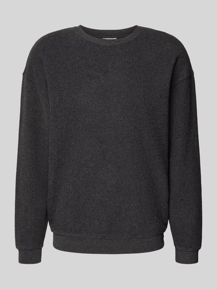 American Vintage Sweatshirt mit gerippten Abschlüssen Modell 'BOBYPARK' Anthrazit 2