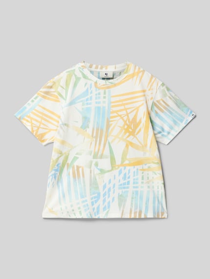 Garcia T-shirt met geribde ronde hals Offwhite - 1