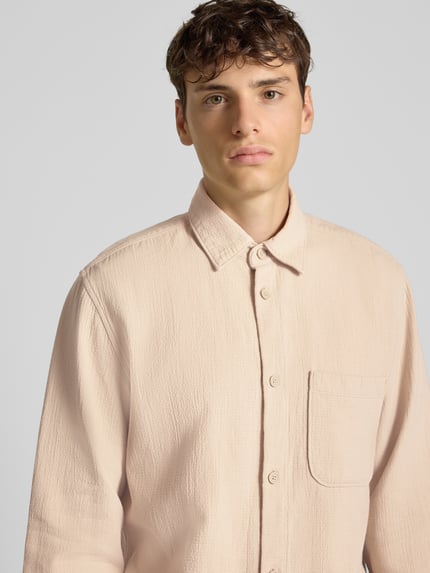 Marc O'Polo DENIM Regular Fit Hemdjacke aus reiner Baumwolle Offwhite 3