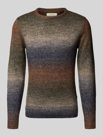 Blend Strickpullover mit Rundhalsausschnitt Modell 'DANNIE' Oliv 2