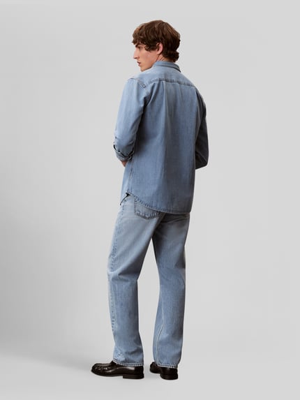 Calvin Klein Jeans jeansy o kroju regular fit z czystej bawełny Jasnoniebieski 5