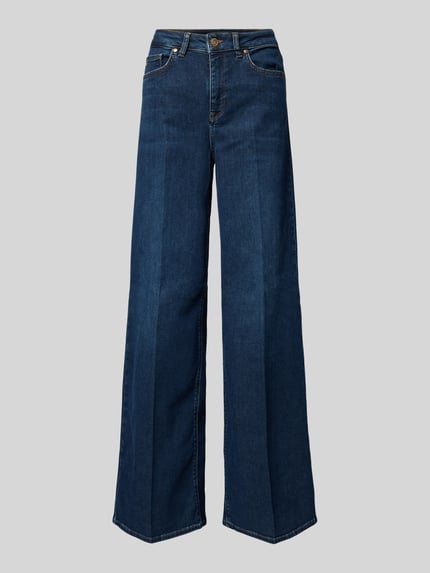 Raffaello Rossi Wide Leg Jeans mit Bügelfalten Modell 'SEVENTY' Dunkelblau 2