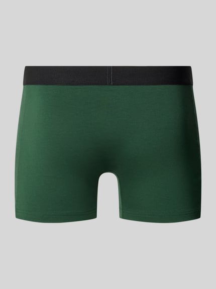 Produktfoto, Trunks im 2er-Pack mit elastischem Logo-Bund von FALKE, Mieszanka bawełny z dodatkiem streczu, dopasowany krój, zielony z czarnym elastycznym paskiem, Zestaw 2 szt., Model 'Daily Comfort'