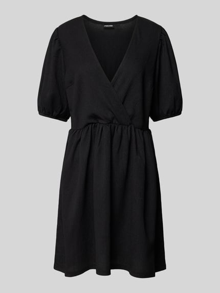 PIECES Minikleid mit V-Ausschnitt Modell 'LUNA' Black 2