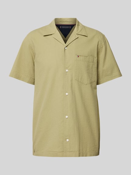 Tommy Hilfiger Regular Fit Freizeithemd mit Logo-Stitching Oliv 2