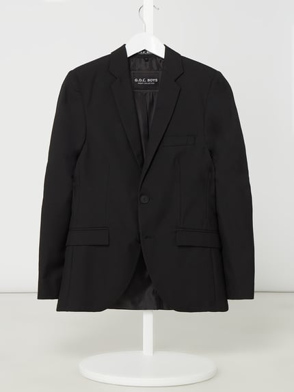 G.O.L. Slim Fit 2-Knopf-Sakko mit Viskose-Anteil Black 1
