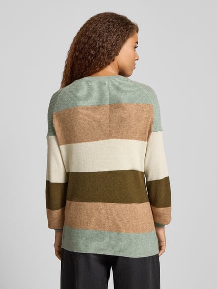 ONLY Loose Fit Strickpullover aus Viskose-Mix Modell 'ATIA' Schilf Melange 5