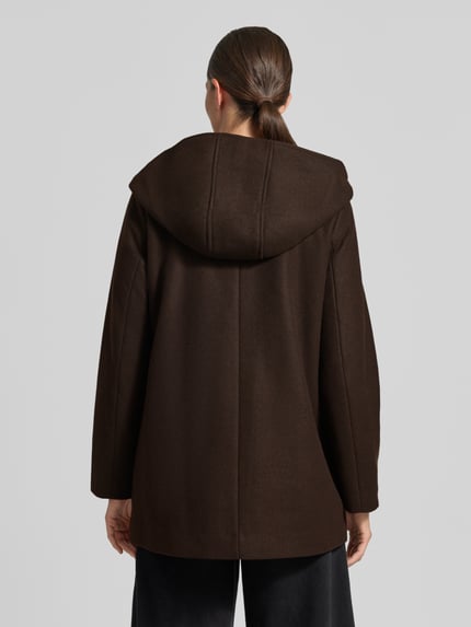 VERO MODA Regular fit lange jas met capuchon model 'FORTUNESHILA' Chocoladebruin - 5