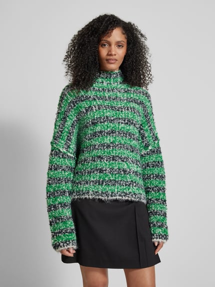 Jake*s Studio Woman Relaxed Fit Strickpullover mit Woll-Anteil Gruen 4