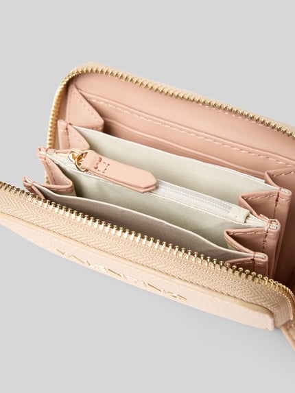 Valentino Bags Portemonnaie mit Label-Applikation Modell 'ALEXIA' Ecru 3