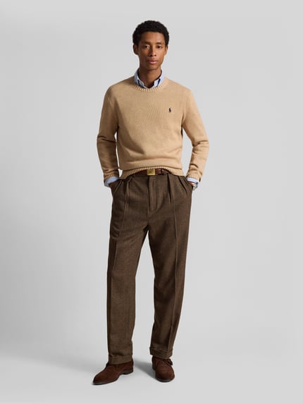 Polo Ralph Lauren Relaxed Fit Pullover aus reiner Baumwolle Camel 1