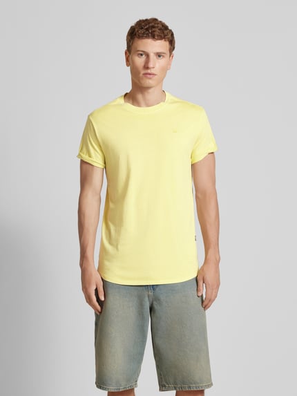 G-Star RAW T-Shirt mit Label-Detail Modell 'Lash' GELB 4