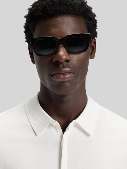 HUGO Slim fit poloshirt van viscosemix Offwhite - 3