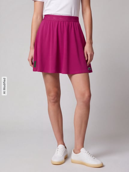 Lacoste Sport Ausgestellter Sport-Rock mit Logo-Detail Pink 4