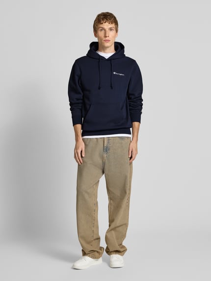 Champion Hoodie met labelstitching Marineblauw - 1