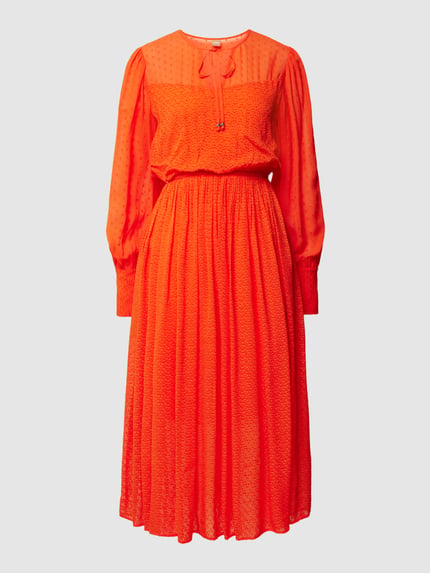 BOSS Blusenkleid aus Viskose mit Strukturmuster Modell 'Difilona' Rot 2