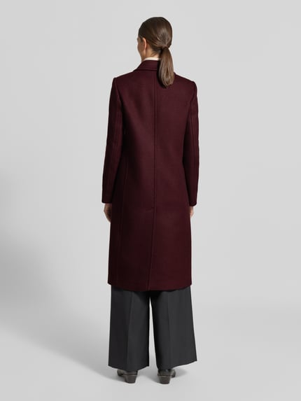 HUGO Wollmantel Modell 'Medita' mit Zierknöpfen Bordeaux 5