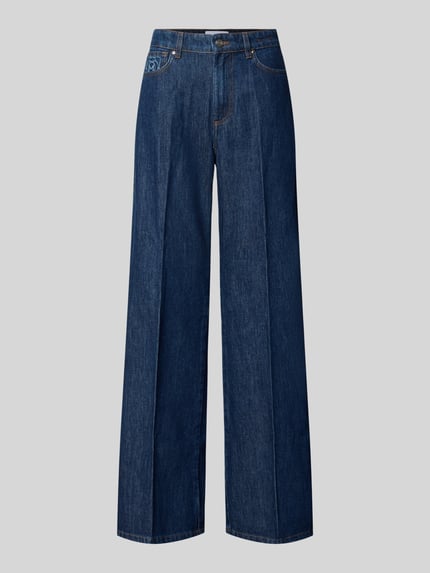Wide Leg Jeans aus reiner Baumwolle Shop The Look MANNEQUINE