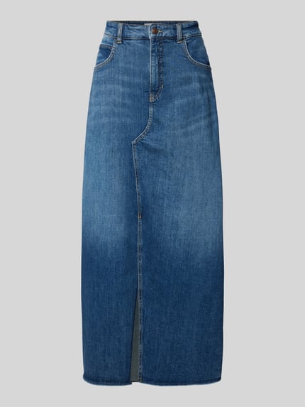 CAMBIO Jeansrok met loopsplit, model 'HARLOW' Lichtblauw - 2
