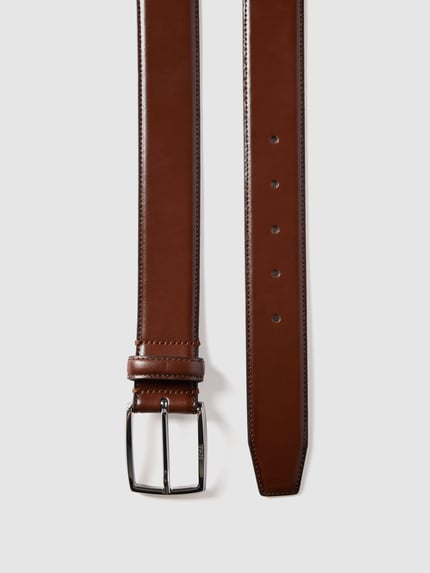 BOSS Leren riem, model 'Celie' Cognac - 3
