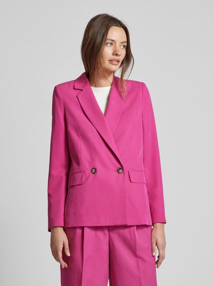 Oui Blazer in unifarbenem Design Fuchsia 4
