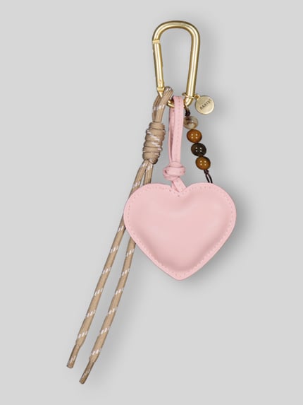 Barts Schlüsselanhänger mit Label-Detail Modell 'Bag Charm Heart' Hellrosa 1