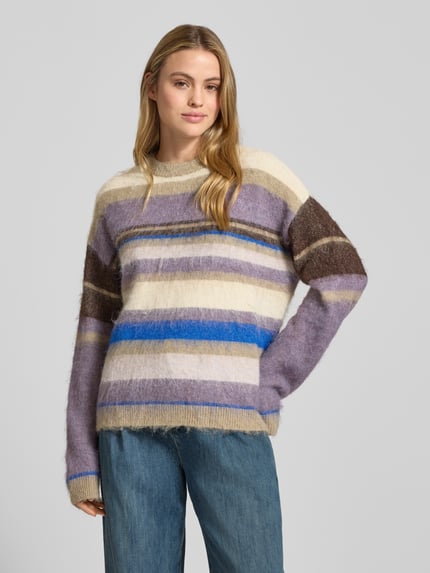 Jake*s Collection Sweter z dzianiny o kroju loose fit z dodatkiem wełny Beżowy 4