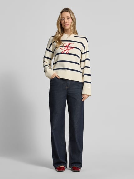 Tommy Hilfiger Regular Fit Sweatshirt aus reiner Baumwolle Weiss 1