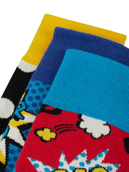 Happy Socks Socken mit Stretch-Anteil im 3er-Pack Rot 3