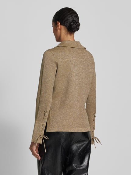 Zadig&Voltaire Strickpullover mit Umlegekragen Modell 'LISTY VI' Gold 5