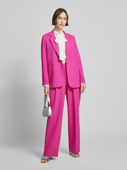 Milano Italy Lange blazer met reverskraag Felroze - 1