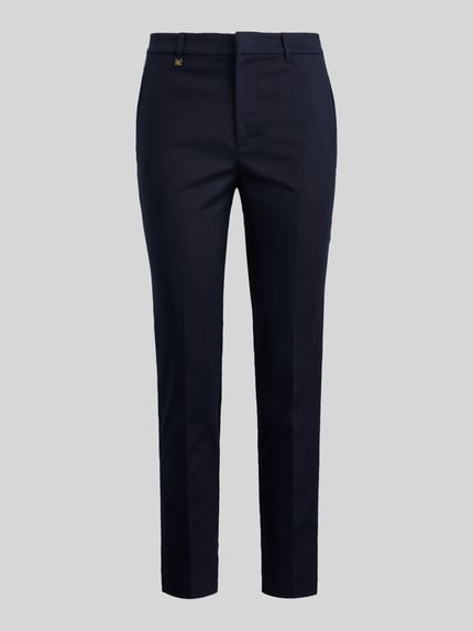 Lauren Ralph Lauren straight fit broek van katoenmix Marineblauw - 2