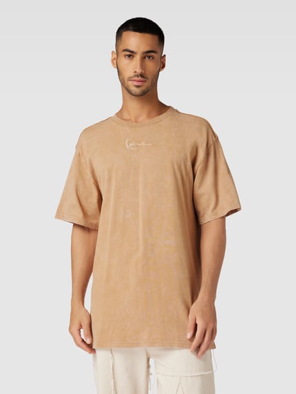 Karl Kani T-Shirt mit überschnittenen Schultern Beige 4