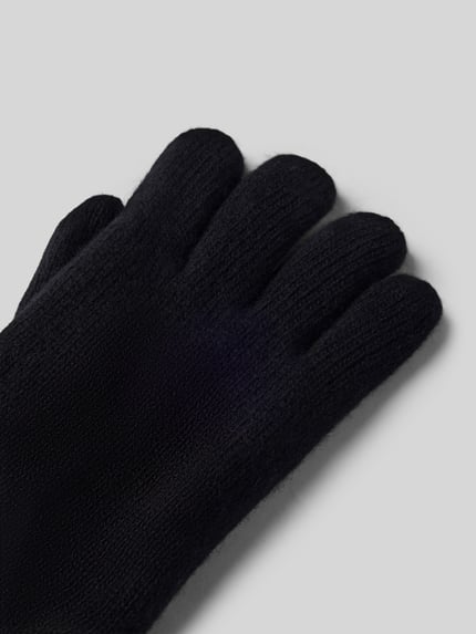 Barbour Handschuhe aus Woll-Mix mit Rippbündchen Black 3