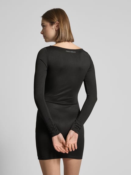 REVIEW Minikleid mit U-Boot-Ausschnitt Black 5