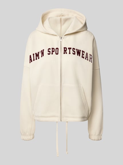 aim'n Bluza rozpinana z napisem z logo Złamany biały 2