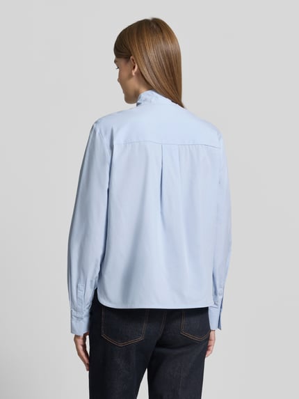 Christian Berg Woman Selection Regular Fit Bluse aus Viskose-Mix mit Schluppe Hellblau 5