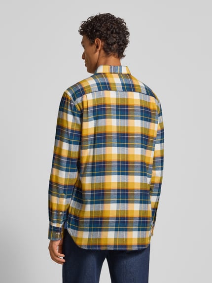 Christian Berg Men Regular Fit Freizeithemd mit Button-Down-Kragen GELB 5
