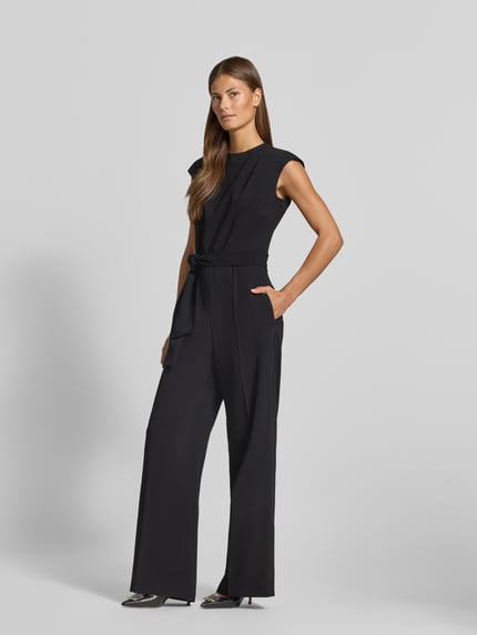 HUGO Regular Fit Jumpsuit mit Bindegürtel Modell 'Kathalia' Black 1