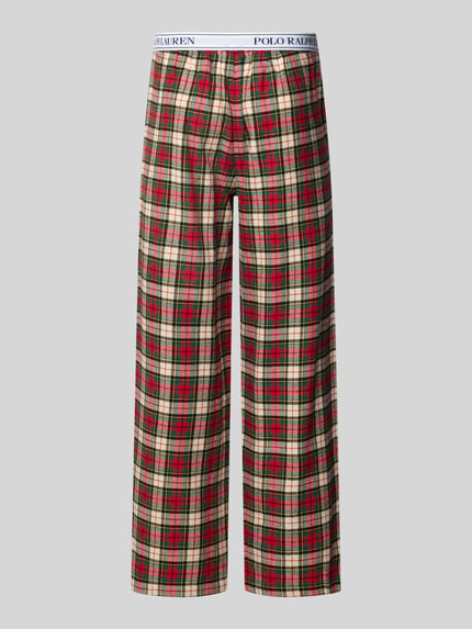 Polo Ralph Lauren Relaxed Fit Pyjama-Hose aus reiner Baumwolle Rot 3