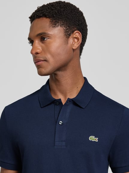 Lacoste Koszulka polo o kroju slim fit z czystej bawełny Granatowy 3