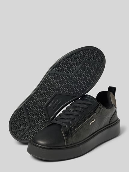 HUGO Sneakersy z bocznym zamkiem błyskawicznym Czarny 4
