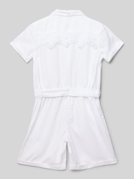 GUESS Jumpsuit mit Bindegürtel Weiss 3