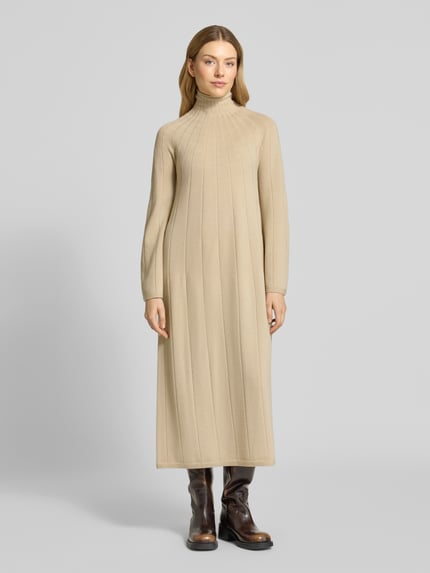 MM by Max Mara Tricotjurk van zuivere scheerwol model 'CILE' Beige - 4