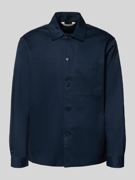 Selected Regular fit overhemdjack van puur katoen, model 'TATE' Donkerblauw - 2