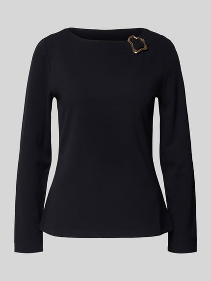 s.Oliver BLACK LABEL Regular fit shirt met 3/4-mouwen Zwart - 2