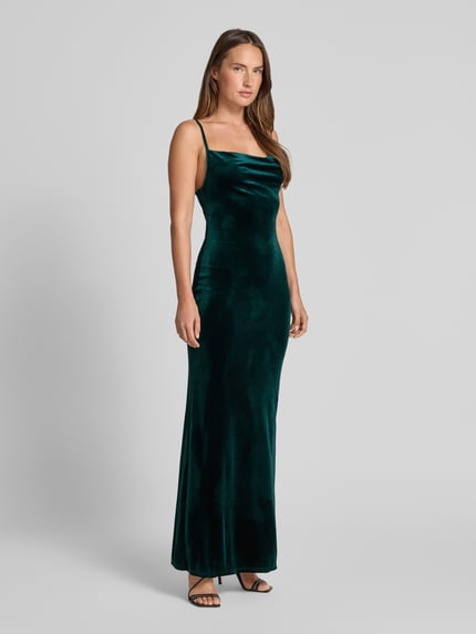 Lipsy Abendkleid mit Spaghettiträgern Dunkelgruen 1