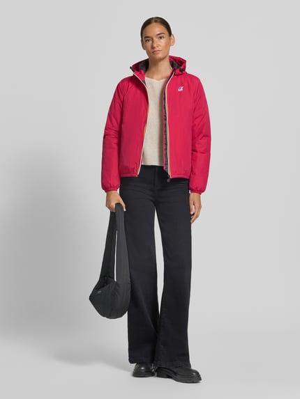 K-WAY Regular Fit Jacke mit Logo-Print Modell 'CLAUDETTE' Fuchsia 1