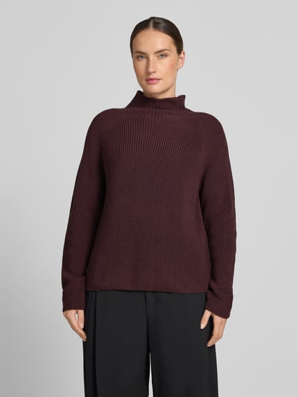 Marc O'Polo Regular Fit Pullover aus reiner Baumwolle Bordeaux 4